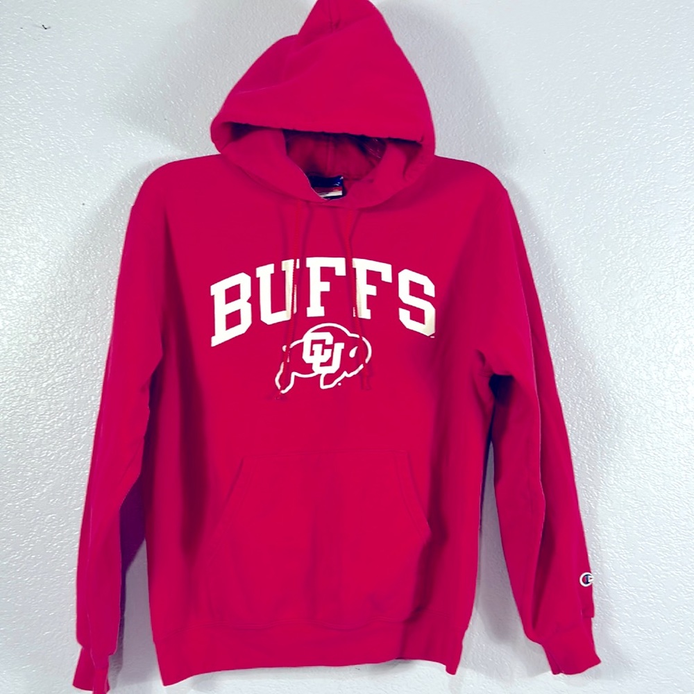 Champion Colorado University, CU buffaloes, fuchsia hoodie sz M